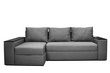 Угловой диван Трон 270х160см (ППУ 28, Холлофайбер, ЛДСП) левый, Светло-серый