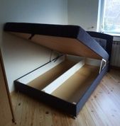Кровать с матрасом Пенни 140х200 Серый с светло-серым (Подъемный механизм, ниша) lzh-penni-140 фото 10