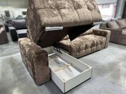 Диван Бостон VIP 296х210см (Угловой, Велюр, Ламели, Коричневый, Левый) GPKBSTVIP-L-Malibu14 фото 12