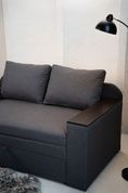 Диван Поло 160х100см (Спальный, Рогожка, Коричневый с бежевым) GPdpolo-120-3-21 фото 11
