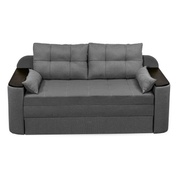 Двухспальный диван Гранд 200х100см (ППУ 28, Холлофайбер, МДФ) Светло-серый GPdgrn-7 фото