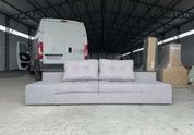 Диван Твінс LUX 275х110см (Трансформер, Велюр, Сірий) TwinsLux-Siryj фото 2