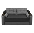Двухспальный диван Гранд 200х100см (ППУ 28, Холлофайбер, МДФ) Серый с светло-серым GPdgrn-14-7 фото