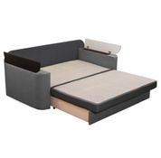 Двухспальный диван Гранд 200х100см (ППУ 28, Холлофайбер, МДФ) Серый с светло-серым GPdgrn-14-7 фото 6