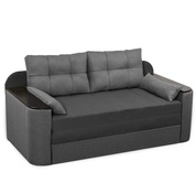 Двухспальный диван Гранд 200х100см (ППУ 28, Холлофайбер, МДФ) Серый с светло-серым GPdgrn-14-7 фото 2