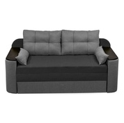 Двухспальный диван Гранд 200х100см (ППУ 28, Холлофайбер, МДФ) Серый с светло-серым GPdgrn-14-7 фото 1