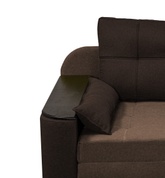 Двоспальний диван Гранд 200х100см (ППУ 28, Холлофайбер, МДФ) Бежевий з коричневим GPdgrn-21-3 фото 4
