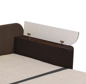 Двоспальний диван Гранд 200х100см (ППУ 28, Холлофайбер, МДФ) Бежевий з коричневим GPdgrn-21-3 фото 5