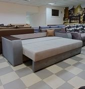 Диван Канада 240х110см (Прямий, Рогожка + Велюр, Ламелі, Світло-сірий) GPdknd-7+66 фото 14