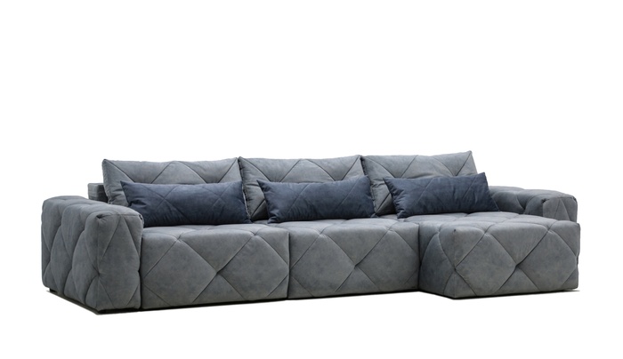 Угловой диван Молли 352х164см (ППУ 35, Холлофайбер) DNKDMOLLI-Bagira35 фото